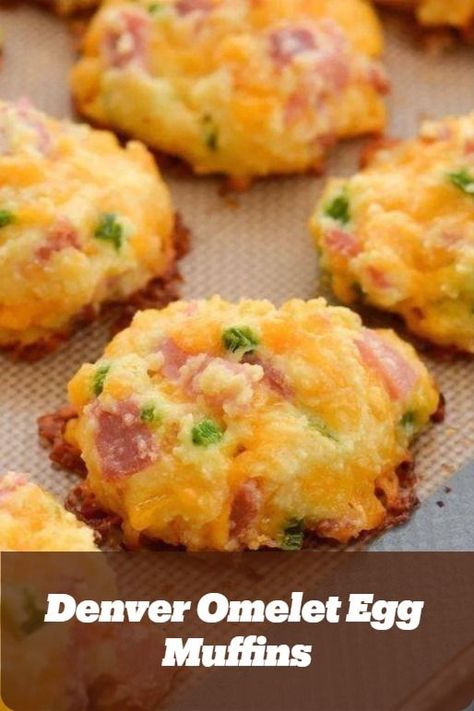 Denver Omelet Egg Muffins are such a great breakfast and perfect for making ahead or on the go🥳! Loaded with Peppers, onions, ham and cheese, these will become a favorite! Full Recipe Here: https://ponytailmagazine.com/easy-keto-denver-omelet-egg.../ This is easy and best website. I follows delicious recipes from here🥰🤩🥳 Breakfast Crescent, Denver Omelette, Freezable Breakfast, Denver Omelet, Omelet Muffins, Omlet Recipes, Savory Ham, Brunch At Home, Recipe Inspirations