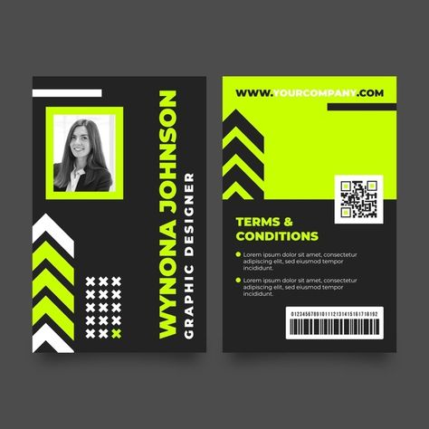 Modern Id Card Design, Id Design Card, I Card Design, Staff Card Design, Staff Id Card Design, Info Card Design, Aesthetic Id Card Template, Id Cards Design, Id Card Design Creative