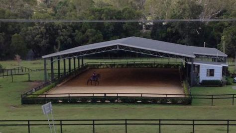 Indoor Horse Riding Arena, Horse Farm Layout, House Chicken Coop, Horse Riding Arena, Dream Barn Stables, Steel Workshop, Equestrian Barns, House Chicken, Horse Farm Ideas