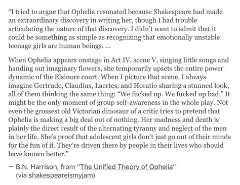 Ophelia Quotes, Hamlet Analysis, Victorian Dinosaur, Ophelia Story, Tragic Characters, Hamlet Ophelia, Hamlet And Ophelia, Shakespeare Hamlet, Intersectional Feminism