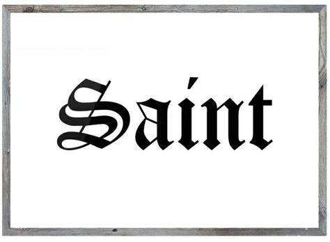 Saint Tattoo Word, Saint And Sinner Tattoos, Saint Sinner Tattoo, Saint Tattoo, Dark Tattoos, Chicano Lettering, Chicano Style Tattoo, Tattoo Inspiration Men, Ferrari F430