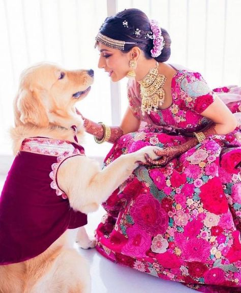 Dog Wedding Photos, Dog Wedding Outfits, Cutesy Outfit, Mumbai Wedding, Bride Photoshoot, Indian Wedding Photography Poses, Bridal Poses, Indian Brides, Wedding Chicks