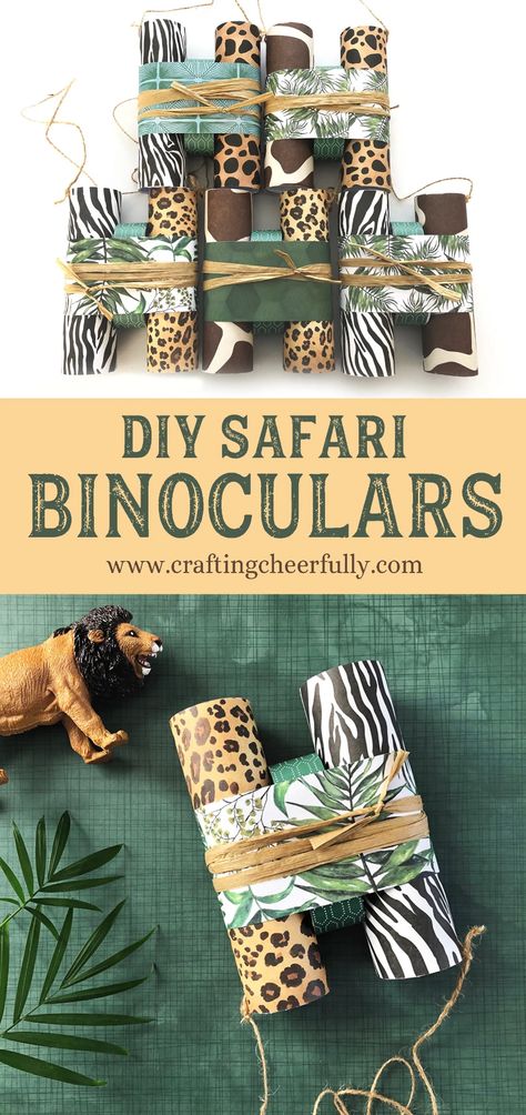 Safari Binoculars, Binocular Craft, Tropisk Fest, Safari Crafts, Safari Theme Birthday Party, Theme Bapteme, Jungle Theme Birthday Party, Jungle Safari Birthday, Wild Birthday Party