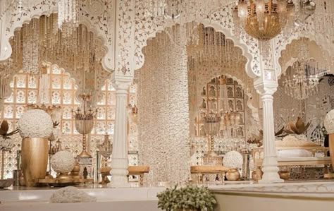 Baraat Stage, Wedding Entries, Anand Karaj Decor, Lagna Patrika, Pink Gold Decor, Luxury Event Decor, Indian Wedding Venue, Sheesh Mahal, Royal Indian Wedding