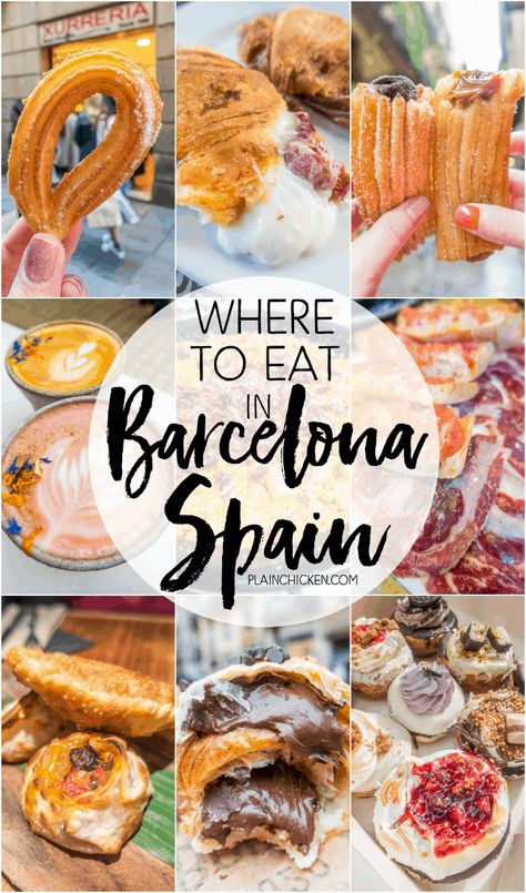 Where To Eat In Barcelona, Vicky Christina Barcelona, Nutella Croissant, Barcelona Spain Travel, Spain Food, Voyage Europe, Barcelona Travel, Europe Travel Tips, San Sebastian