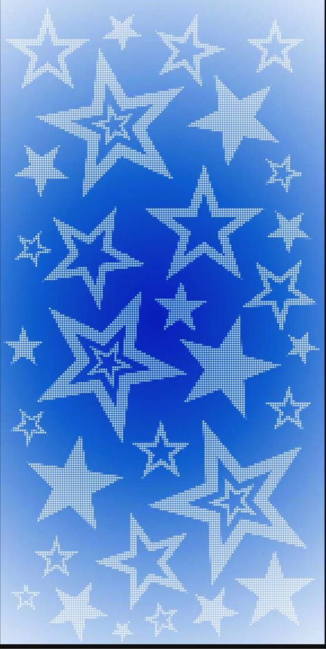 Y2k Blue Background, Black White Blue Aesthetic, Dark Blue Stars Wallpaper, Blue Y2k Background, Pixel Stars, Iph Wallpaper, White And Blue Wallpaper, Star Gradient, Megan Quinn