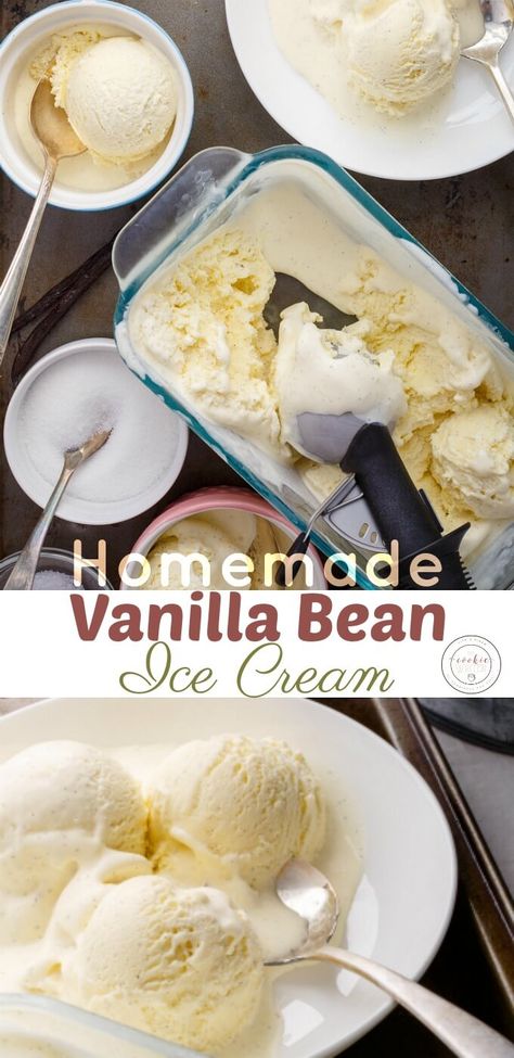 Homemade Vanilla Bean Ice Cream | http://thecookiewriter.com | @thecookiewriter | The best homemade desserts recipe that uses an ice cream maker (sorry no churn people!) This is all real creamy ice cream! Plus, the photography was so much fun! Homemade Vanilla Bean Ice Cream, Ice Cream From Scratch, Fabulous Desserts, Bean Ice Cream, Vanilla Ice Cream Recipe, Ice Cream Maker Recipes, Homemade Recipes Dessert, Homemade Vanilla Ice Cream, Homemade Ice Cream Recipes