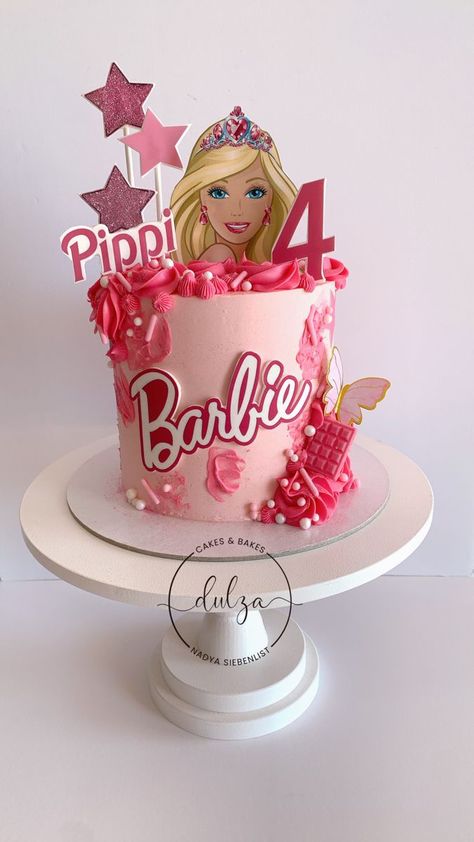 Barbie Cake Designs, Barbie Torte, Barbie Doll Birthday Cake, Barbie Birthday Cake, Movie Cakes, Baked Cakes, 6th Birthday Cakes, Bolo Barbie, Barbie Theme Party