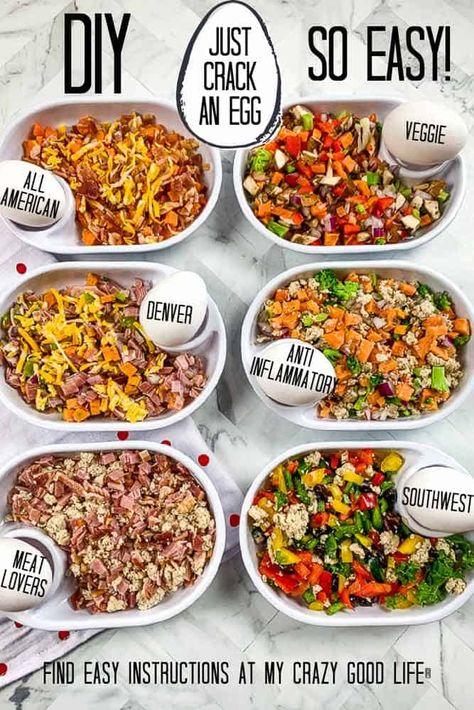 Camping Meals Dinner, Egg Microwave, My Crazy Good Life, Weekday Breakfast, Prep Breakfast, Breakfast Prep, Weekly Meals, Second Breakfast, Breakfast Meal