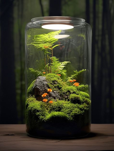 38 Fantastic Moss Terrarium Ideas You Can Have At Home Teranium Ideas Centerpieces, Indoor Terrarium Ideas, Cylinder Terrarium, Terrarium Ideas Unique, Succulent Plants Indoor, Indoor Terrarium, Frog Vivarium, Best Terrarium Plants, Vivarium Ideas