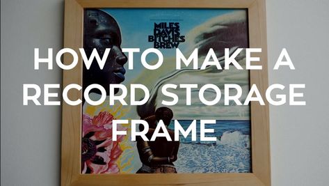 Diy Vinyl Record, House Diys, Vinyl Record Frame, Framed Records, Vinyl Records Covers, Milk Crate, Album Frames, Iconic Album Covers, Vinyl Record Storage