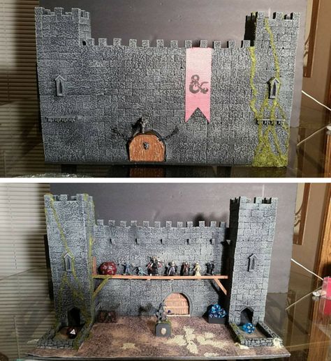 Diy Dm Screen, Diy Dm Screen Cardboard, Dungeon Master Screen Diy, Dnd Modular Terrain Diy, Dnd Cardboard Terrain, Dnd Diy, Dungeon Master Screen, Dm Screen, Mini Ideas