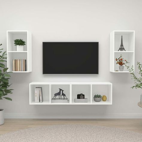 Wall Mount Tv Stand, Wall Mounted Tv Cabinet, Stereo Cabinet, Fa Fal, Tv Mount, Mobile Tv, Sonoma Oak, Tv Stands And Entertainment Centers, High Gloss White