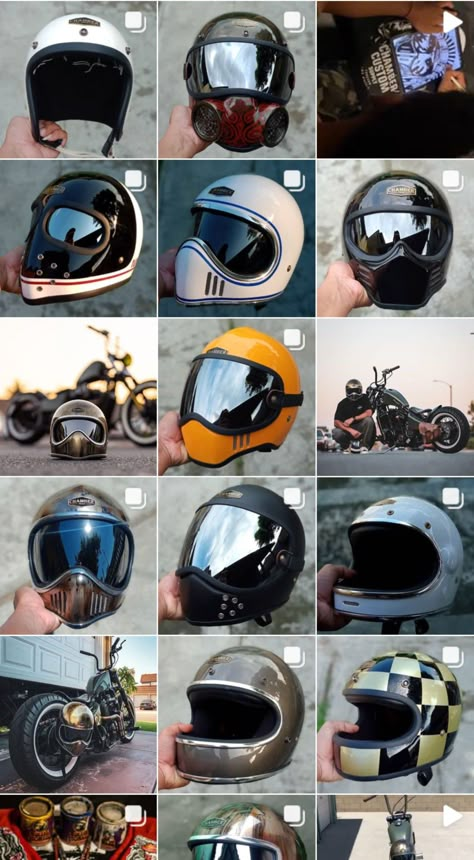 Bobber Helmet Style, Bike Touring Packing, Cafe Racer Clothing, Custom Bike Helmets, Biltwell Helmet, Bike Riding Tips, Custom Bikes Cafe Racers, Motorcycle Helmet Design, Cafe Racer Helmet