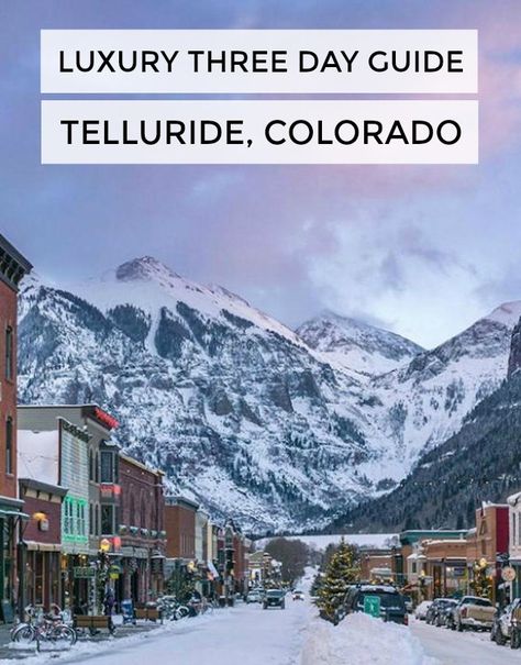 Read our guide to three days in Telluride, Colorado Christmas In Telluride, Telluride Colorado Christmas, Things To Do In Telluride Colorado, Telluride Colorado Winter, Telluride Winter, Colorado Towns, Colorado Travel Guide, Road Trip To Colorado, Winter Travel Destinations