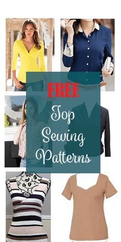 Top Sewing Patterns, Blouse Pattern Free, Sewing Patterns Free Women, Tops Pattern, Trendy Sewing Patterns, Sewing Blouses, Sewing Shirts, Sewing Clothing, Sewing Clothes Women