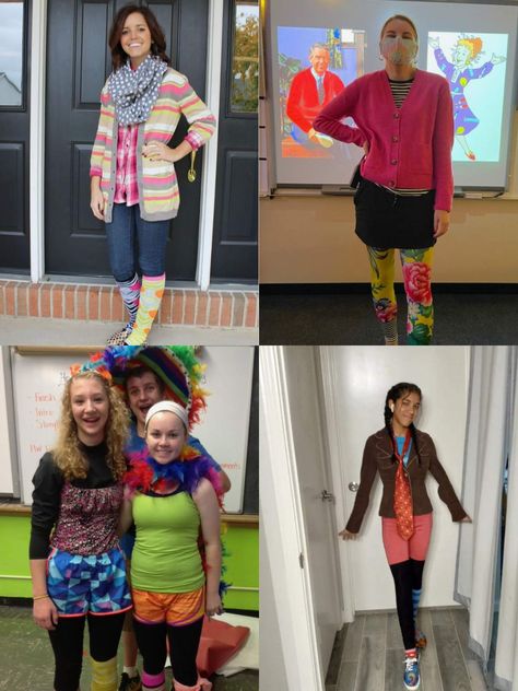 35 Wackiest Ideas for Mismatch Day - momma teen Teacher Wacky Day Outfit, Mismatched Spirit Day, Mismatch Hair Day, Crazy Dress Day At School For Teachers, Crazy Clothes Day At School For Teachers, School Mismatch Day Ideas, Mismatch Spirit Day, Tacky Day Spirit Week Teacher, Mixmatch Clothes Day Spirit Week