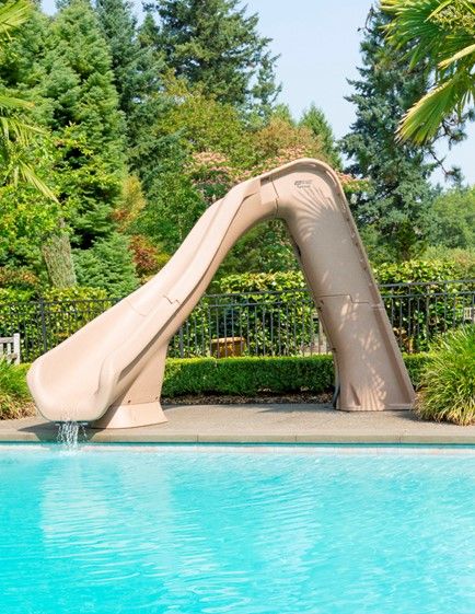 Typhoon® Pool Slide | S.R.Smith Pool Slides Pool Slide Diy, Inground Pool Slides, Swimming Pool Slides, Pool Heat Pump, Salt Pool, Backyard Dreams, Pool Remodel, Pool Landscape Design, Pool Liners