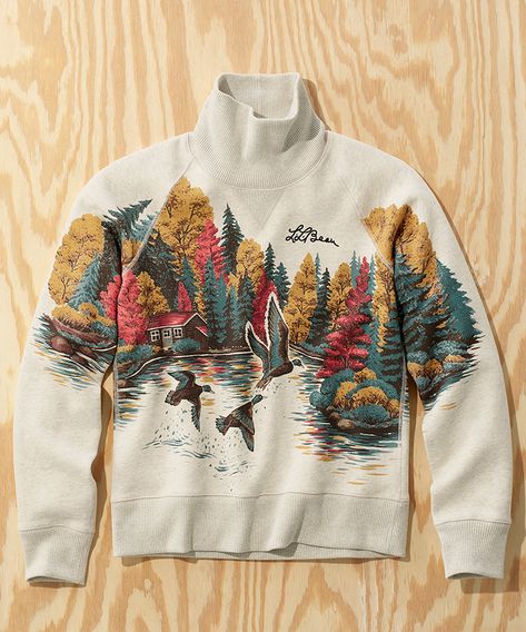 Inside the Collection- L.L.Bean x Todd Snyder Chamois Shirt, Sweat Vintage, Norwegian Sweater, Men's Sweatshirts, Todd Snyder, Turtleneck Sweatshirt, Granola Girl, Sweatshirts Online, Printed Sleeves