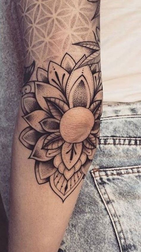 Women Elbow Tattoo Ideas, Cute Elbow Tattoos, Elbow Tattoo Design, Mandala Tattoo Designs, Thumb Tattoos, Elbow Tattoo, Ghost Tattoo, Elbow Tattoos, 100 Plus