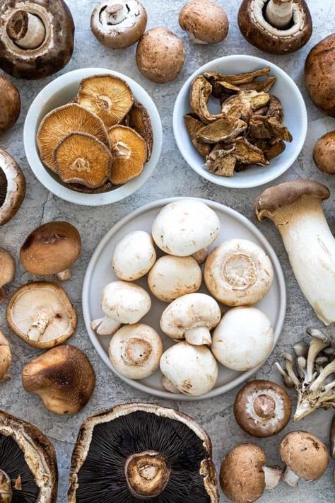 14 Types of Mushrooms - Jessica Gavin White Bean Spread, Wine Truffles, Korean Bbq Beef, Ginger Pear, Types Of Mushrooms, Edible Fungi, Mushroom Toast, Mushroom Varieties, Mushroom Cottage