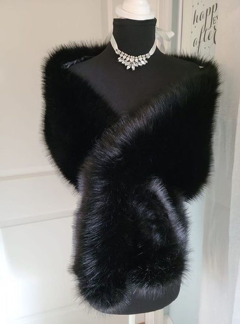 Faux Fur Bridesmaids, Winter Wedding Fur, Bridal Fur, Wedding Fur, Faux Fur Stole, Black Fox, Great Gatsby Party, Rebecca Ferguson, Fur Wrap