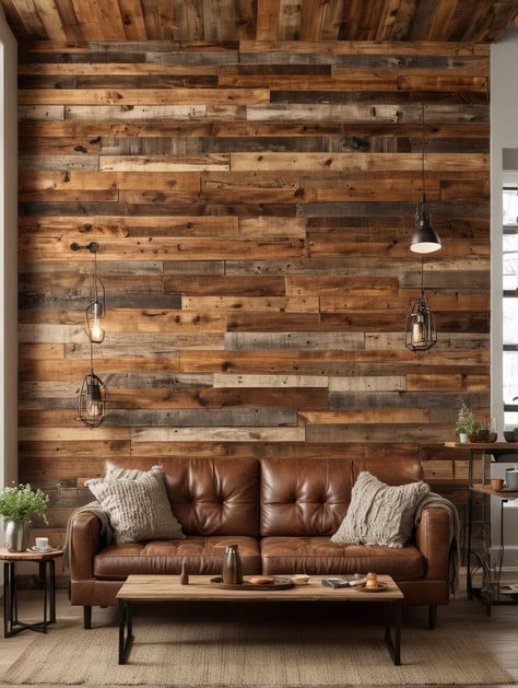 17 DIY Accent Wall Ideas – The DIY Desire Diy Accent Wall Ideas, Barn Makeover, Brick Veneer Wall, Pallet Accent Wall, Reclaimed Wood Accent Wall, Wooden Accent Wall, Tile Accent Wall, Accent Wall Stencil, Accent Wall Ideas