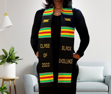 Ashanti People, Attorney Gifts, Graduation Sash, Black Teachers, Graduation Stole, Still I Rise, Great Graduation Gifts, Elegant Scarves, Kente Cloth