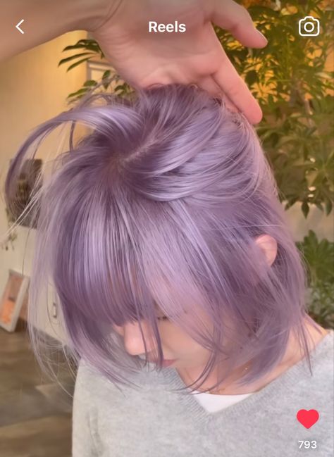 Silvery Lilac Hair, Light Ash Purple Hair, Pastel Purple Pink Hair, Pale Lilac Hair, Light Lavender Hair Color, Light Purple Dyed Hair, Silver Purple Hair Lavender, Light Purple Hair Men, Pale Lavender Hair