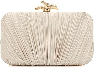 Amazon.com: Clutch Purses For Women - $22-above Rich Preppy, Black Tie Optional Wedding, Purse For Wedding, Gold Strappy Heels, Bag With Chain, Party Clutch, Golden Glitter, Purses For Women, Gold Sign