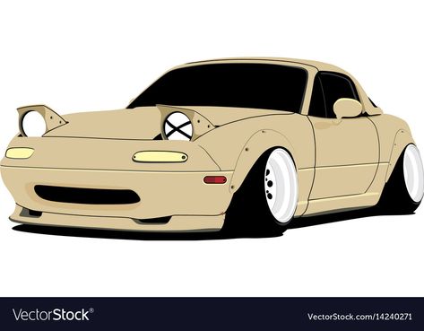 Cars Vector, Jdm Tuning, Mazda Miata, Jdm, Mazda, Png Images, Adobe Illustrator, Vector Illustration, Tokyo