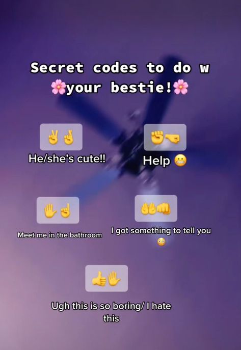 Emoji Codes For Friends, Class Codes For Friends, Secret Hand Codes For Best Friends, Friend Codes For School, Bff Hand Codes For School, Hand Codes For Friends, Bff Codes With Hands, Secret Codes For Best Friends In School, Bestie Hand Codes