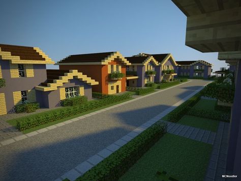 Minecraft Suburban House, New York City House, Villa Minecraft, Minecraft Modern City, Houses Blueprints, Modern Minecraft Houses, Case Minecraft, Minecraft Town, Rumah Minecraft Sederhana