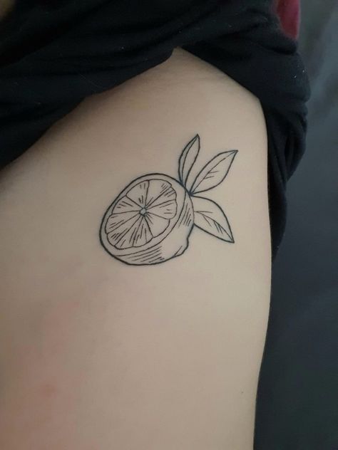 220+ Delicate Fine Line Tattoos Designs and Ideas (2023) - TattoosBoyGirl Fine Line Style Tattoo, Fine Line Tattoo With Shading, Lemon Tattoo Ideas, Cute Lemon Tattoo, Fine Line Bug Tattoo, Lemon Fine Line Tattoo, Fine Line Fruit Tattoo, Lemon Tattoo Black And White, Fine Line Lemon Tattoo