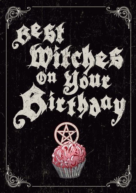 Goth 40th Birthday, Happy Birthday Gothic, Goth Birthday, Gothic Birthday, Goth Barbie, Bday Quotes, Trash Bash, Birthday Sayings, Insta Stickers