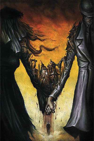 Love this painting !! Esao Andrews, House Of Mystery, Halloween Party Poster, Vertigo Comics, Toned Paper, Art Basel, Gothic Art, Comic Covers, Art Center