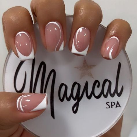 Sassy Nails, French Manicure Nails, Nagel Tips, French Tip Acrylic Nails, Work Nails, Short Square Acrylic Nails, White Nail, Acrylic Nails Coffin Short, Short Acrylic Nails Designs