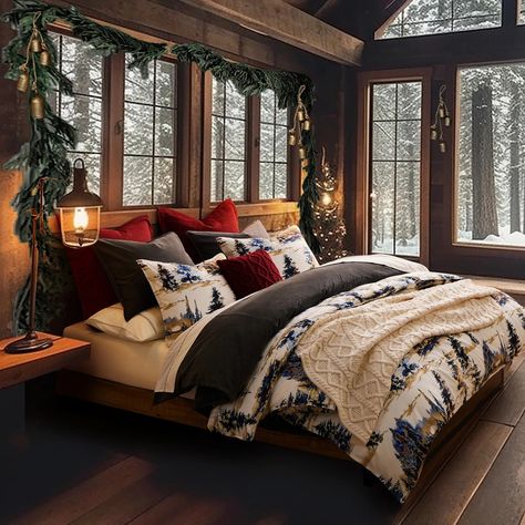 Creating A Comfortable And Warm Home While Welcoming Holiday Guests - Mountain Living Rustic Comforter Sets, Ethereal Palette, Cabin Bedding Sets, Cabin Bedding, Rustic Bedding Sets, Woodland Retreat, Rustic Comforter, Reversible Bedding, Cabin Bed