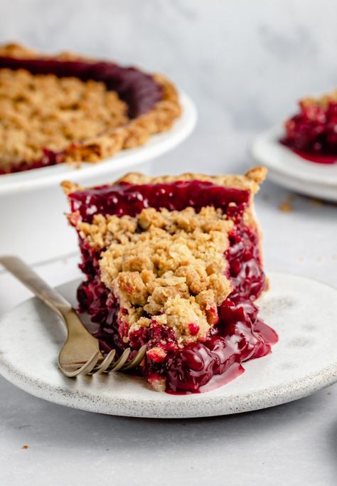 Tart Cherry Pie Recipe, Tart Cherry Pie, Cherry Crumb Pie, Best Pie Recipes, Thanksgiving Baking, All Butter Pie Crust, Cherry Pie Recipe, Tart Cherries, Single Season