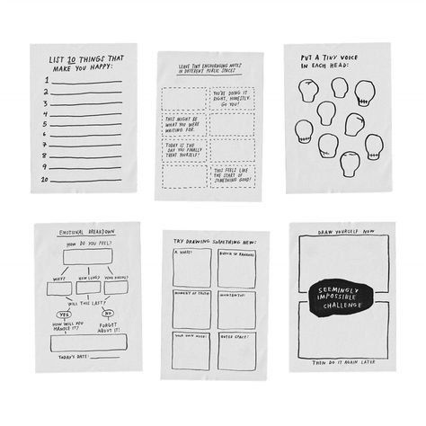 not into journaling? download adam jk's free activity sheets • life • frankie magazine • australian fashion magazine online Brain Breaks, Organisation, Natal Chart Astrology, Brain Growth, Frankie Magazine, Drawing Software, Mo Willems, Activity Pages, Guided Journal