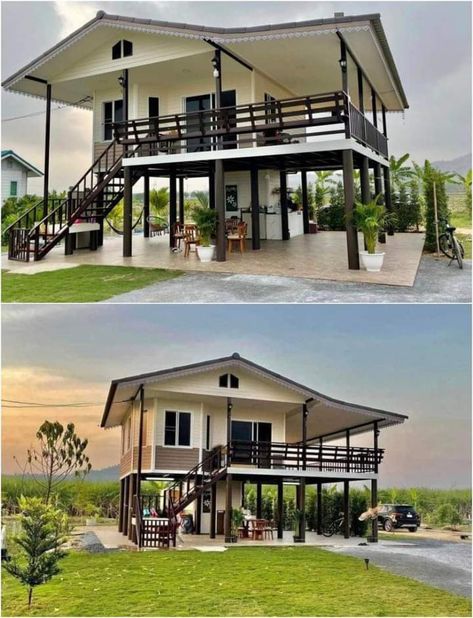 Deck On Stilts, Stilted Architecture, Small House On Stilts, Small Cabin On Stilts, Stilt House Design, Houses On Stilts, Home On Stilts, Elevated House Design, Stilt House Plans