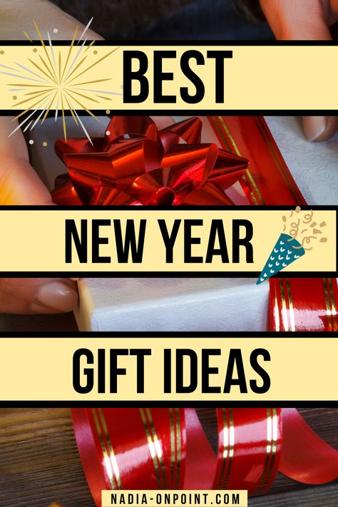 Trendy Gift Guides and Ideas! Here are some of the best and unique new year gifts. They'll make great New Year's Gift Ideas for family, husband, kids, teacher or even employee appreciation gifts new year. Happy New Year Gifts. #newyear #gifts #giftideas New Year’s Eve Gifts For Friends, New Years Gift Ideas For Friends, Nye Gift Ideas, Happy New Year Gift Box Ideas, New Years Gift Ideas For Coworkers, New Year Gifts For Friends, New Years Eve Gifts For Friends, New Year Gift Ideas For Coworkers, Happy New Year Gifts For Coworkers