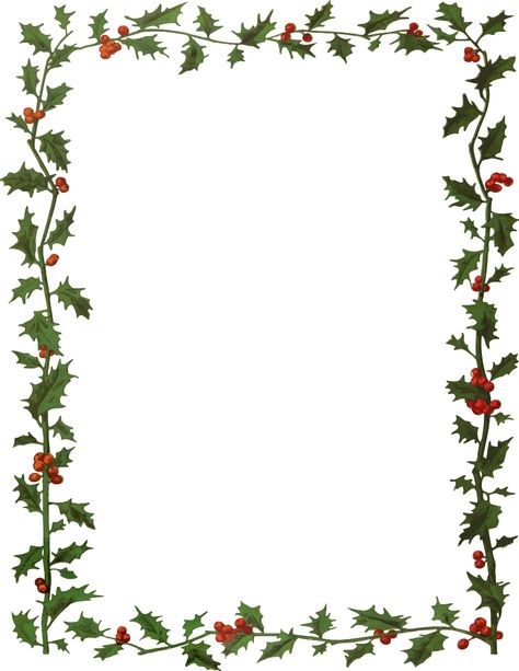 Holly Frame 2 Christmas Clipart Border, Christmas Boarders, Free Christmas Borders, Xmas Clip Art, Christmas Letterhead, Xmas Frames, Santa Letters, Christmas Layouts, Christmas Border