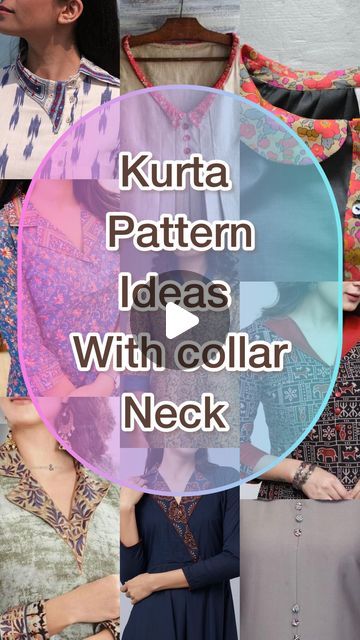 Kurta For Women Designer, Kurta With Collar Women, Matching Suit Designs, New Neck Designs For Suits, Collar Suit Designs, Cute Kurti Designs, Kurta Collar Designs Women, Blouse Designs For Chubby Women, Different Neck Styles For Kurtis