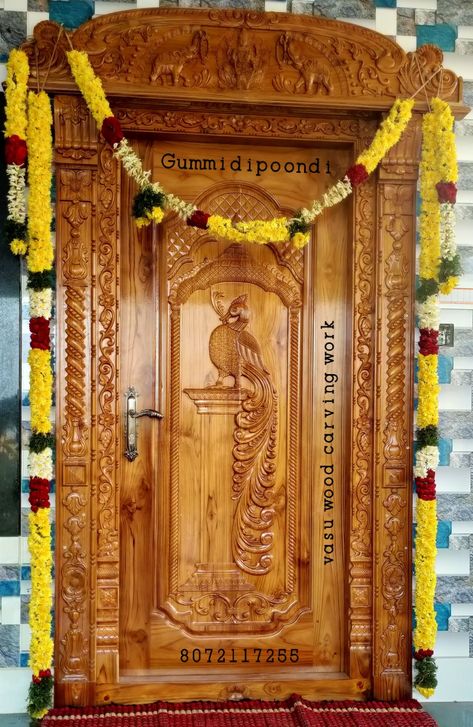 Teak Wood Doors Entrance, Main Door Nilai Design, Main Door Arch Design Entrance, Main Door Vasakal Design, Teak Wood Main Door Design Entrance Indian, Vasakal Design, Teak Wood Main Door Design, Single Main Door Designs, Teak Doors