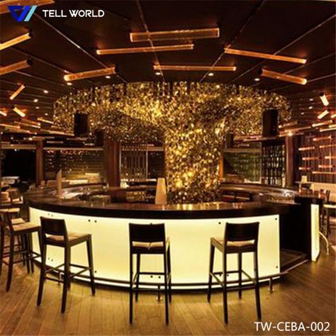 Circular Bar, Bar Counter Design, Lighting Scheme, Restaurant Bar Design, Circle Bar, Bar Design Awards, Nightclub Design, Island Bar, Bar Interior Design