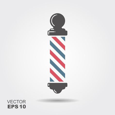 Vector classic barbershop pole isolated ... | Premium Vector #Freepik #vector #barber-pole #salon #haircut-logo #barber-logo Barber Shop Pole, Hair Salon Logos, Monochrome Style, Barber Pole, Vintage Barber, Monochrome Fashion, Vector Photo, Barber Shop, Premium Vector