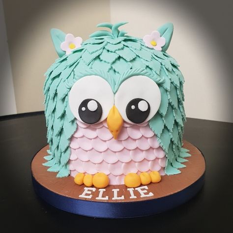 Owl Birthday Cakes, 2nd Birthday Cake Girl, Football Cakes For Boys, Kendall Birthday, Owl Cake Birthday, Ladybug Cakes, Celebrities Quotes, Owl Cakes, Owl Cupcakes