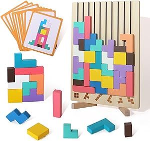 Montessori, Wooden Block Puzzle, Brain Teasers For Kids, Block Puzzle, Toddler Education, Educational Toys For Toddlers, Toys For Toddlers, Kids Gift Guide, Gifted Education