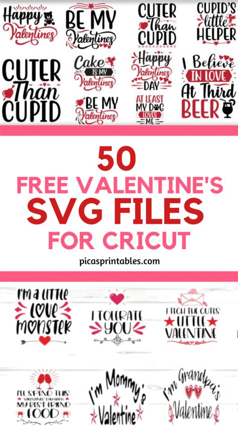 Valentine's Cricut Projects, Cricut Valentine Ideas, Free Valentine Svg Files, Cricut Valentines Projects, Valentine Svg Files, Cricut Svg Files Free, Valentines Day Clipart, Valentine Projects, Valentine Quotes